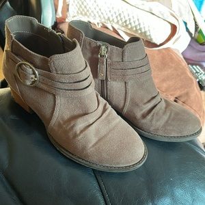 Dr. Scholl's Brown Ankle Boots with Buckle